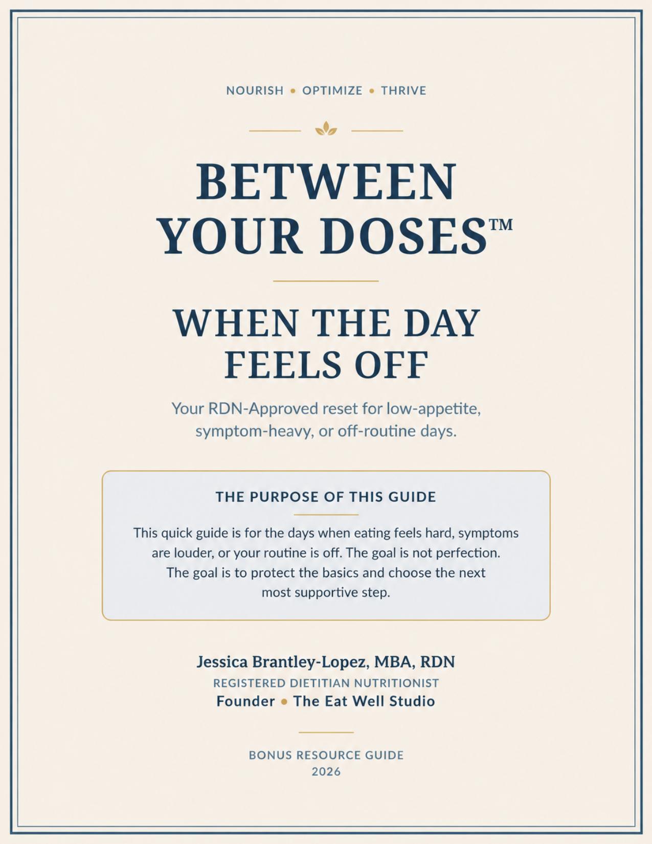 Between Your Doses™ When The Day Feels Off bonus guide cover